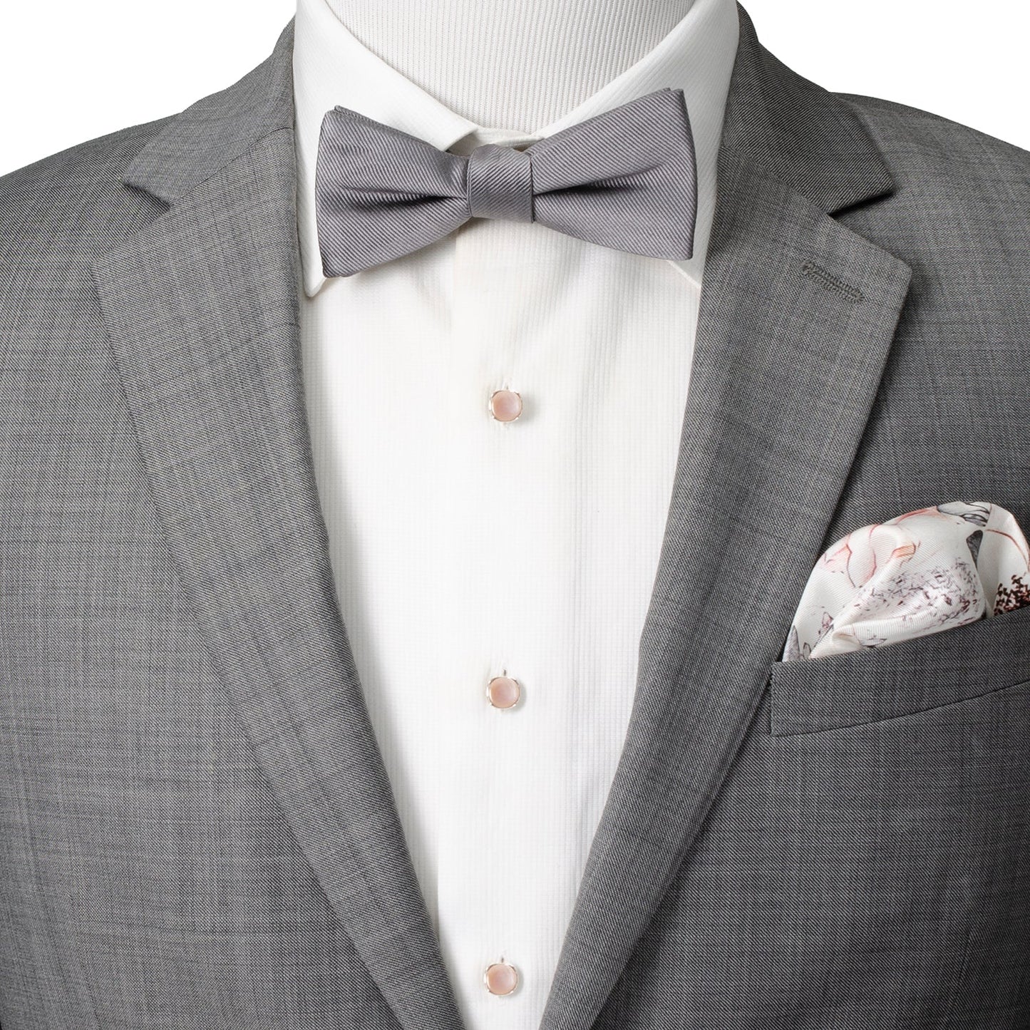 Sterling Silver Classic Formal Pink Mother of Pearl 5-Studs - My Men's Shop