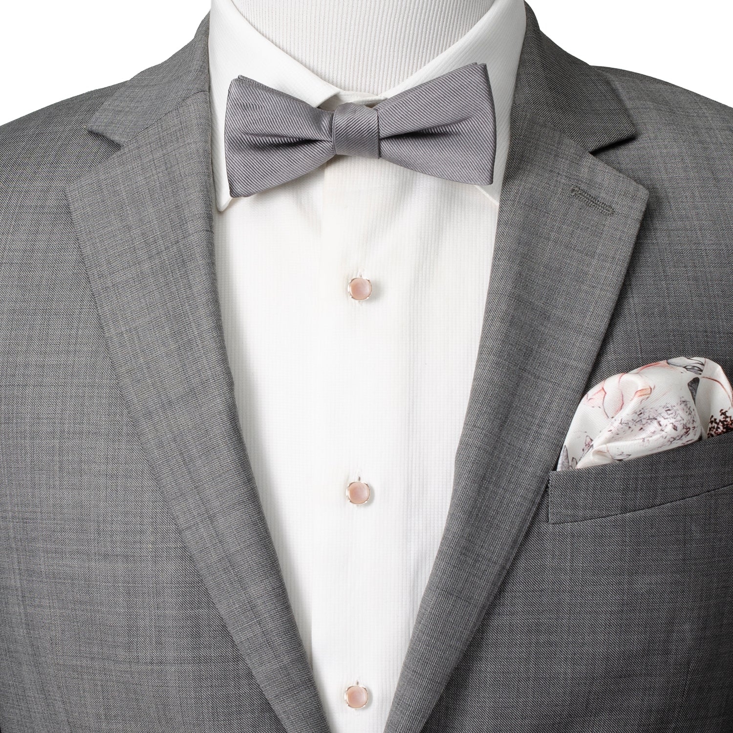 Sterling Silver Classic Formal Pink Mother of Pearl 5-Studs - My Men's Shop