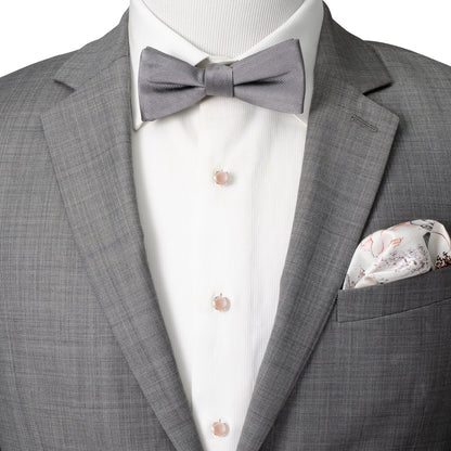 Sterling Silver Classic Formal Pink Mother of Pearl 5-Studs - My Men's Shop