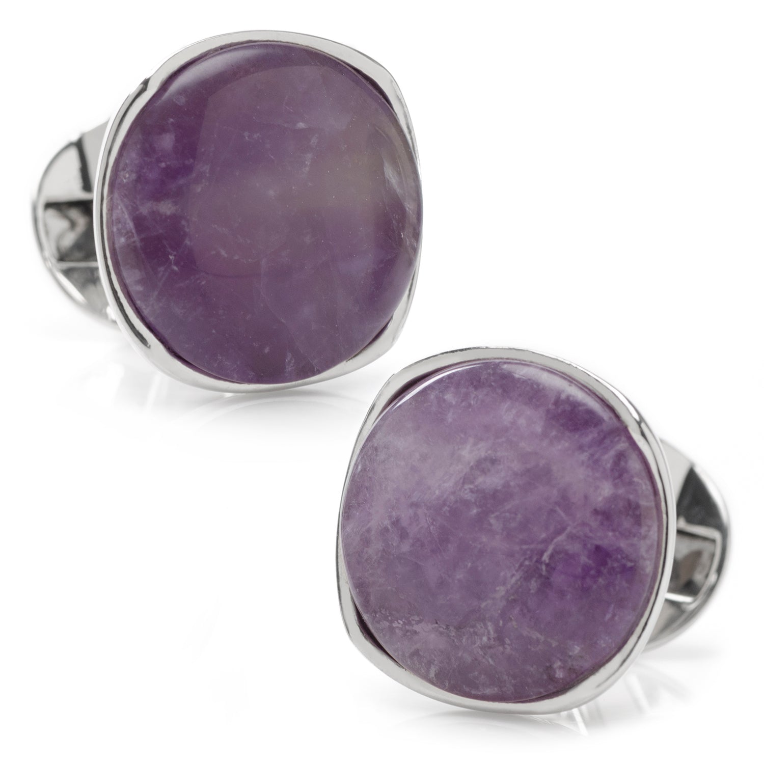 Sterling Silver Classic Formal Amethyst Cufflinks - My Men's Shop