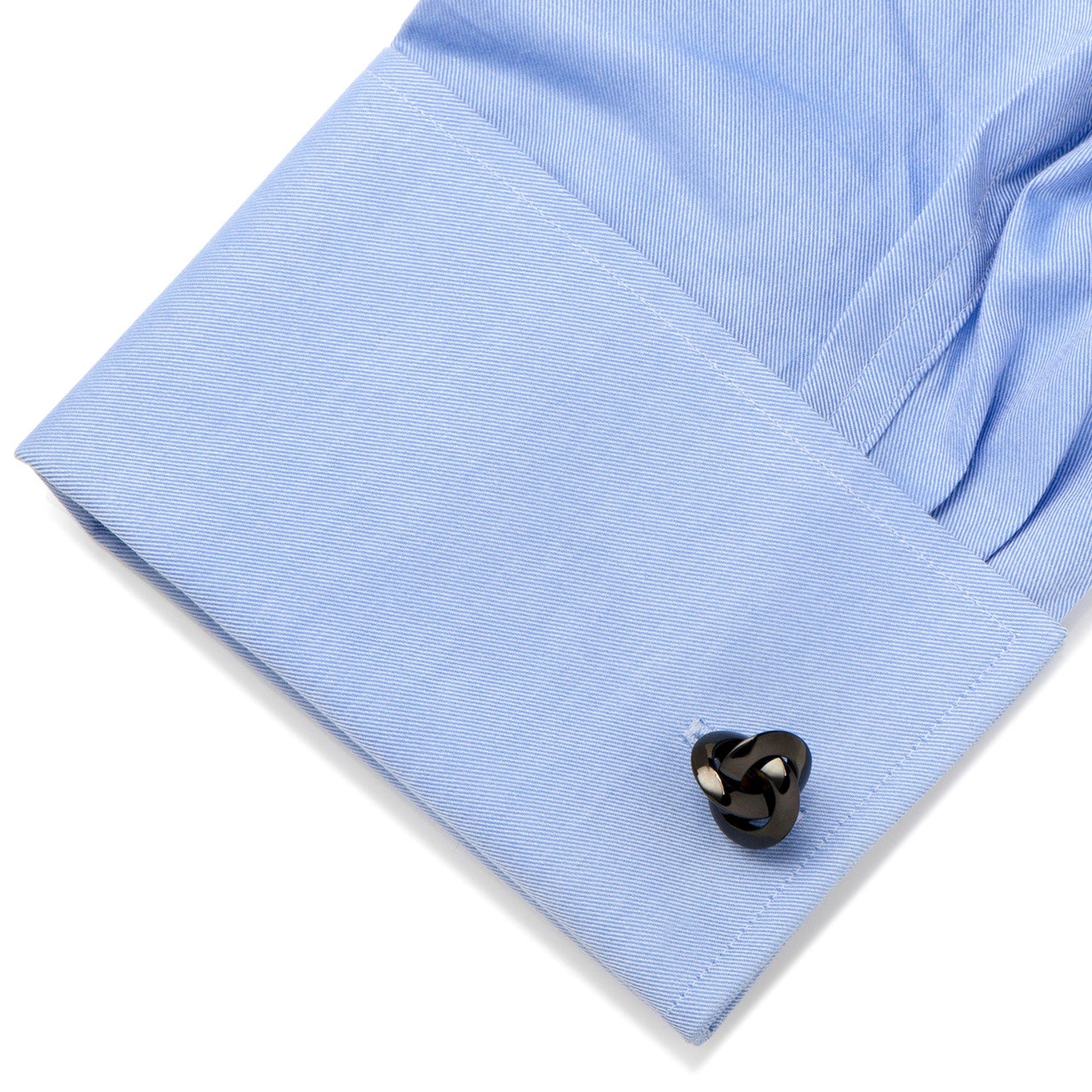 Sterling Silver Black Knot Cufflinks - My Men's Shop