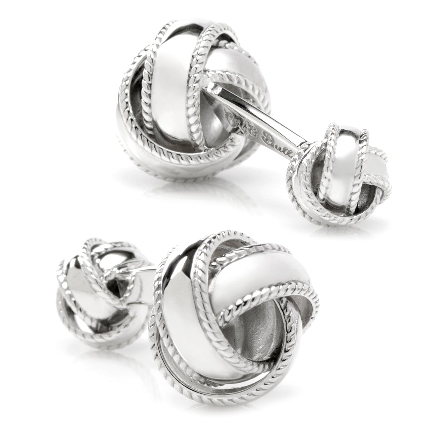 Sterling Silver Braided Knot Cufflinks - My Men's Shop