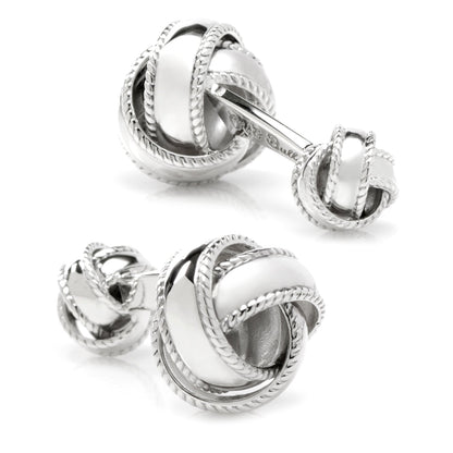 Sterling Silver Braided Knot Cufflinks - My Men's Shop