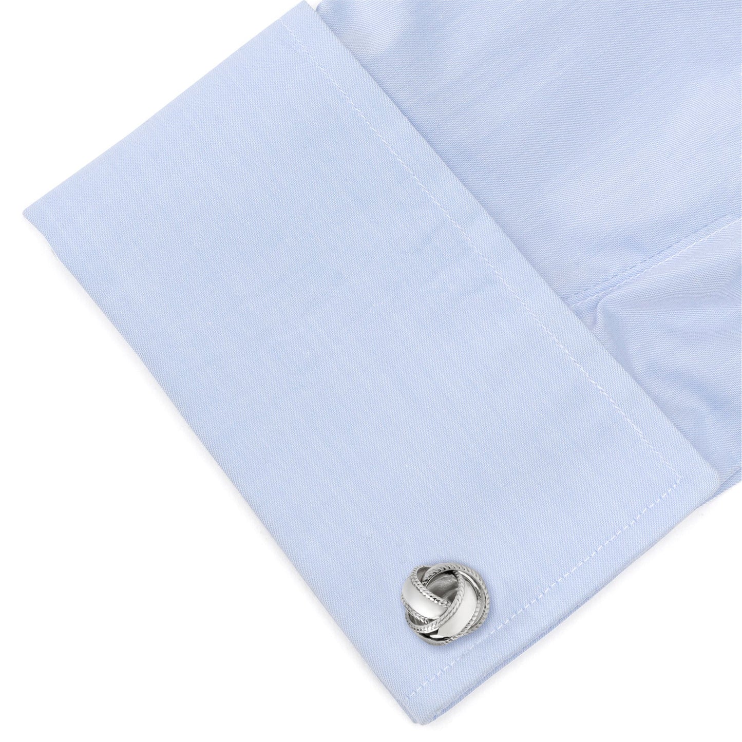 Sterling Silver Braided Knot Cufflinks - My Men's Shop