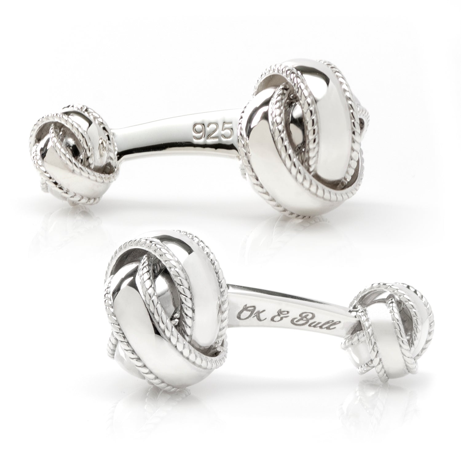 Sterling Silver Braided Knot Cufflinks - My Men's Shop