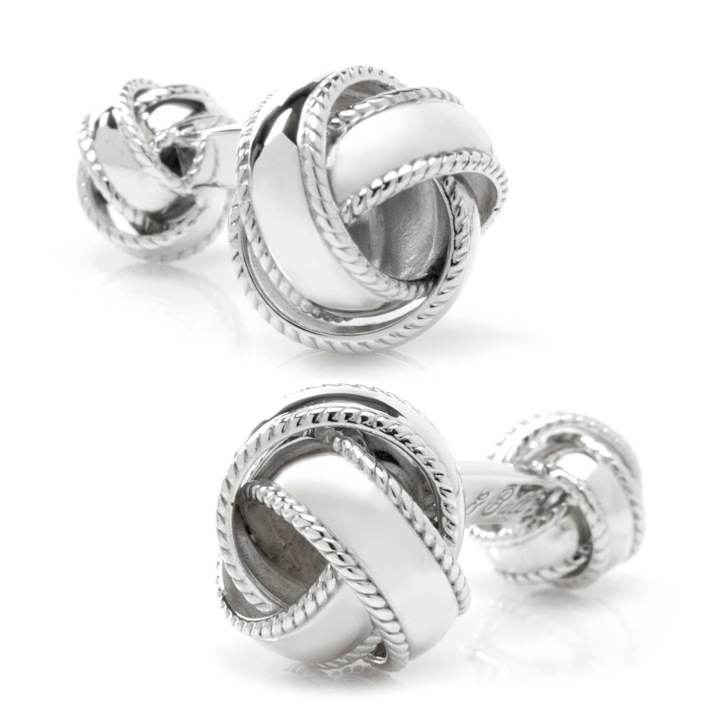 Sterling Silver Braided Knot Cufflinks - My Men's Shop