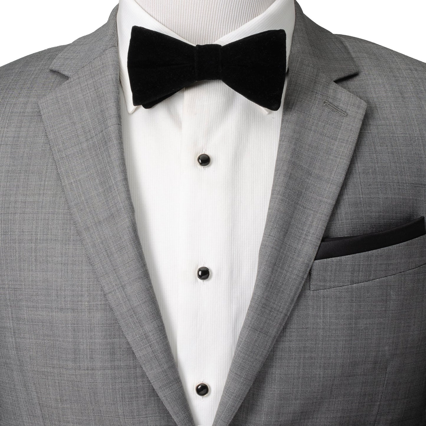 Sterling Silver Ribbed Onyx 5-Studs - My Men's Shop