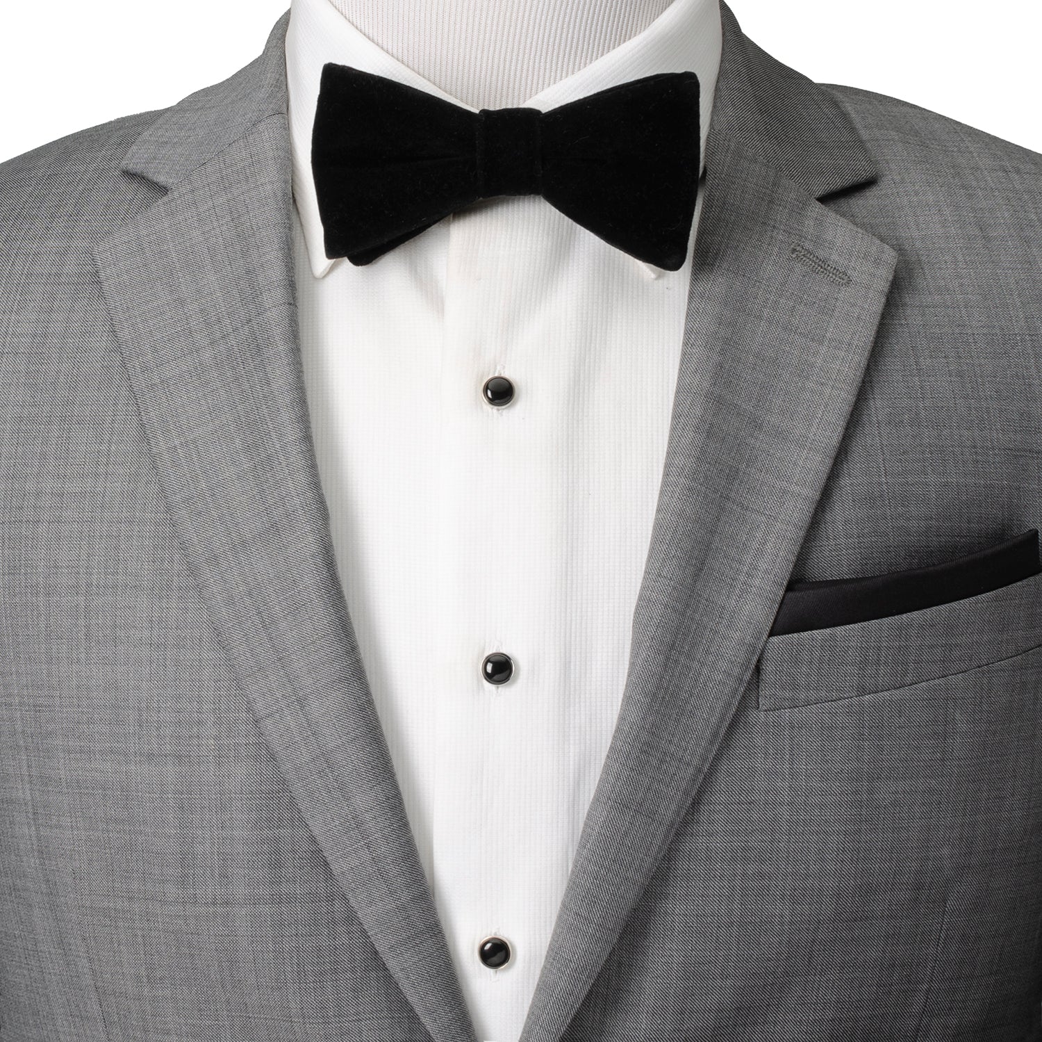 Sterling Silver Ribbed Onyx 5-Studs - My Men's Shop