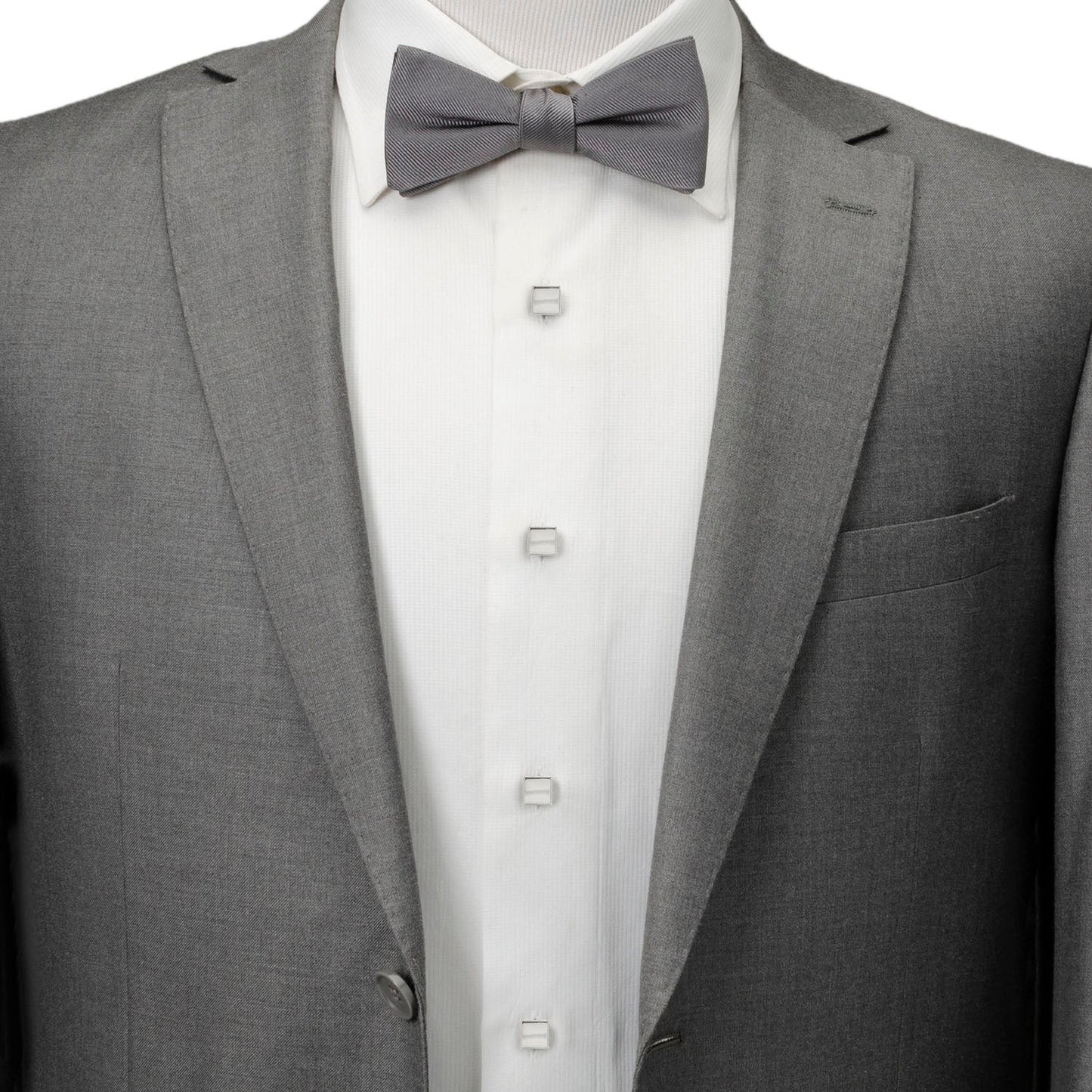 Sterling Silver Rope Square 5-Studs - My Men's Shop