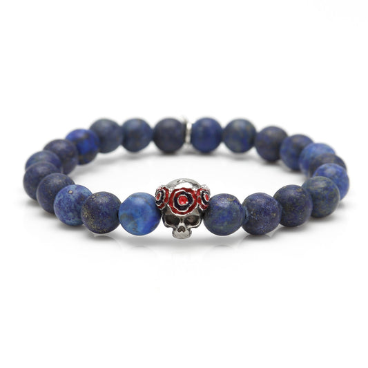Gothic Skull Pop Rubber Bracelet Navy 39cm - My Men's Shop