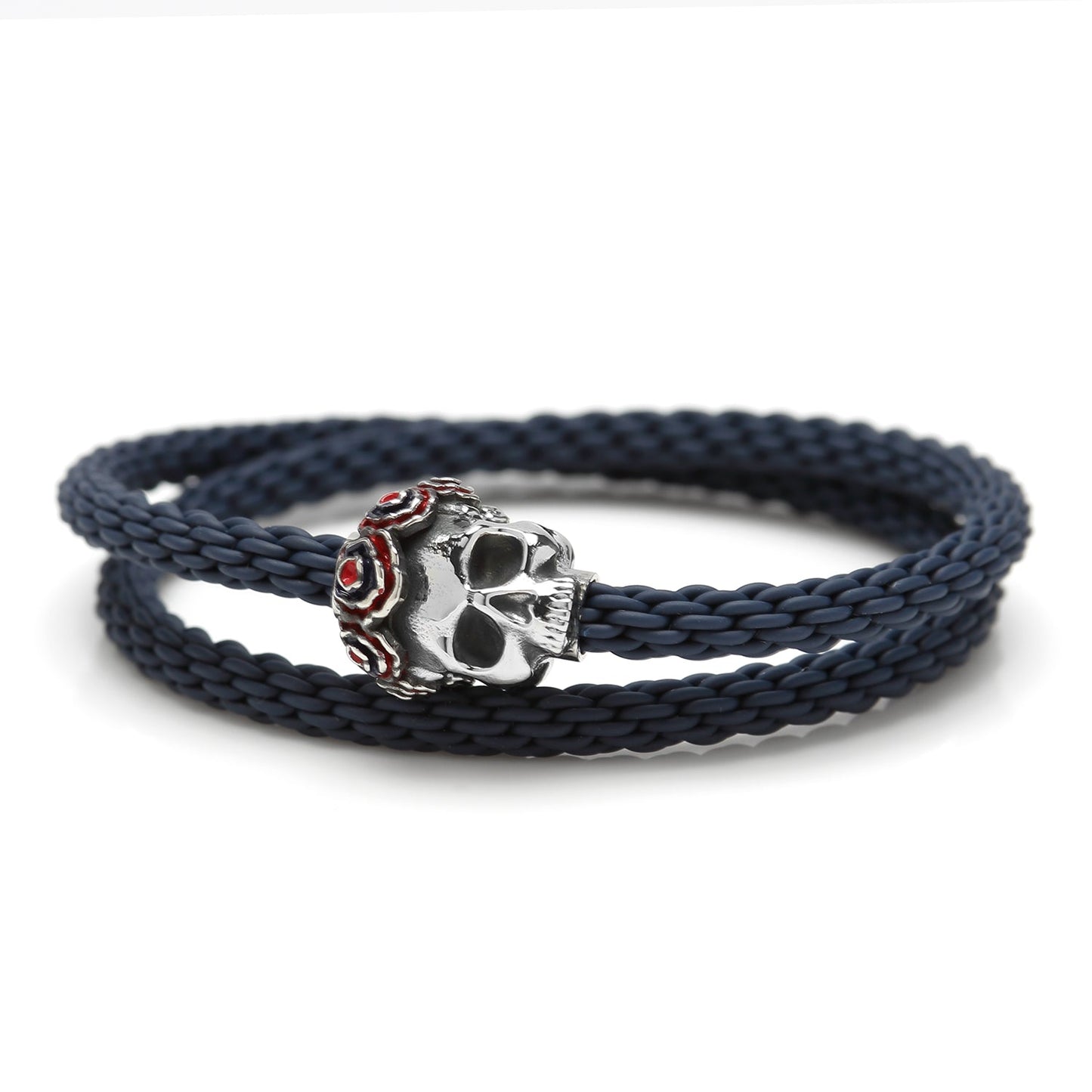 Skull Gear w/ Semi Precious Stone Bracelet 17cm - My Men's Shop
