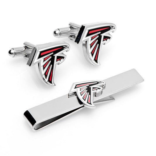 Set de Regalo de Mancuernillas y Clip de Corbata de los Atlanta Falcons de la NFL