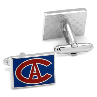 Gemelos con el logo retro de los Montreal Canadiens de la NHL