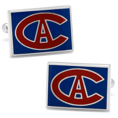Gemelos con el logo retro de los Montreal Canadiens de la NHL