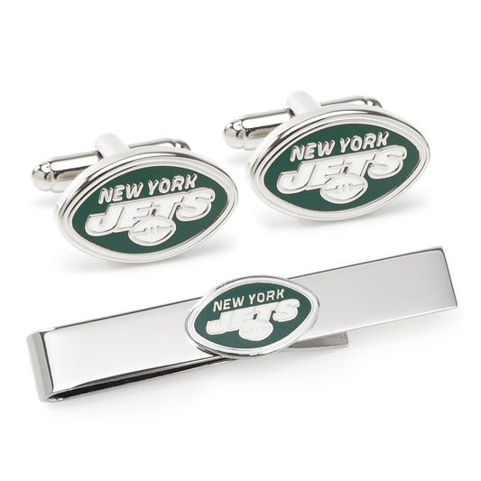 NFL New York Jets Cufflinks & Tie Bar Gift Set - My Men's Shop