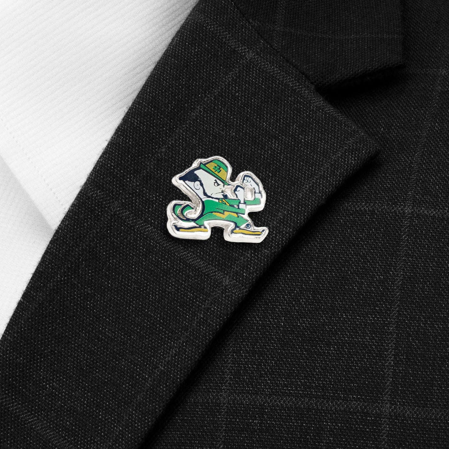 NCAA Notre Dame University Fighting Leprechaun Lapel Pin - My Men's Shop