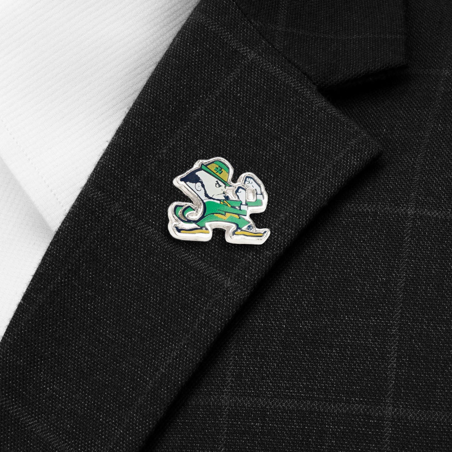NCAA Notre Dame University Fighting Leprechaun Lapel Pin - My Men's Shop