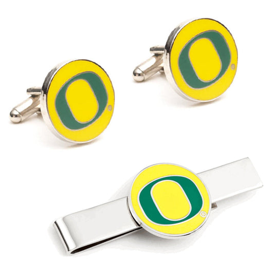 Juego de regalo de mancuernillas y pisacorbatas de los Oregon Ducks de la NCAA