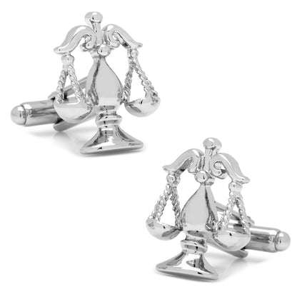 Gemelos de plata Escamas de la Justicia