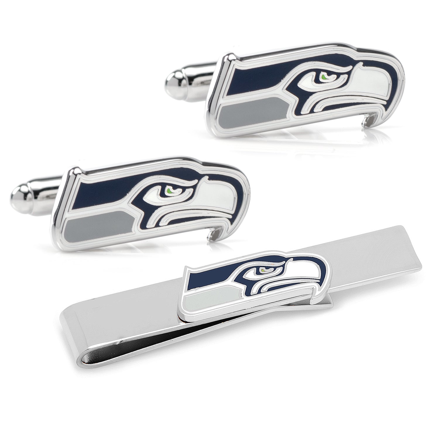NFL Seattle Seahawks Cufflinks and Tie Bar Gift Set - My Men's Shop