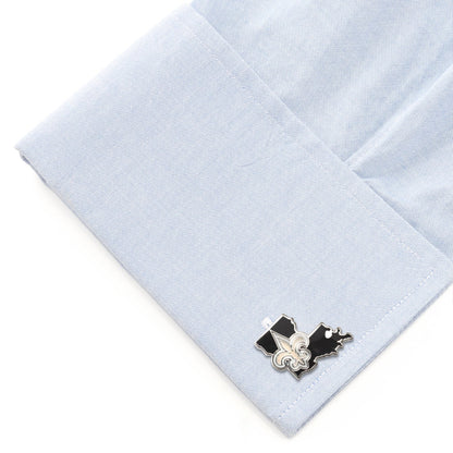 NFL New Orleans Saints State Shaped Cufflinks