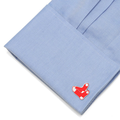 Set de regalo de gemelos y pasador de corbata de los MLB Boston Red Sox