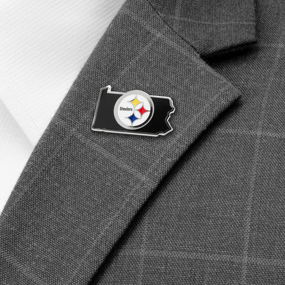 NFL Pittsburgh Steelers State Shaped Lapel Pin - My Men's Shop