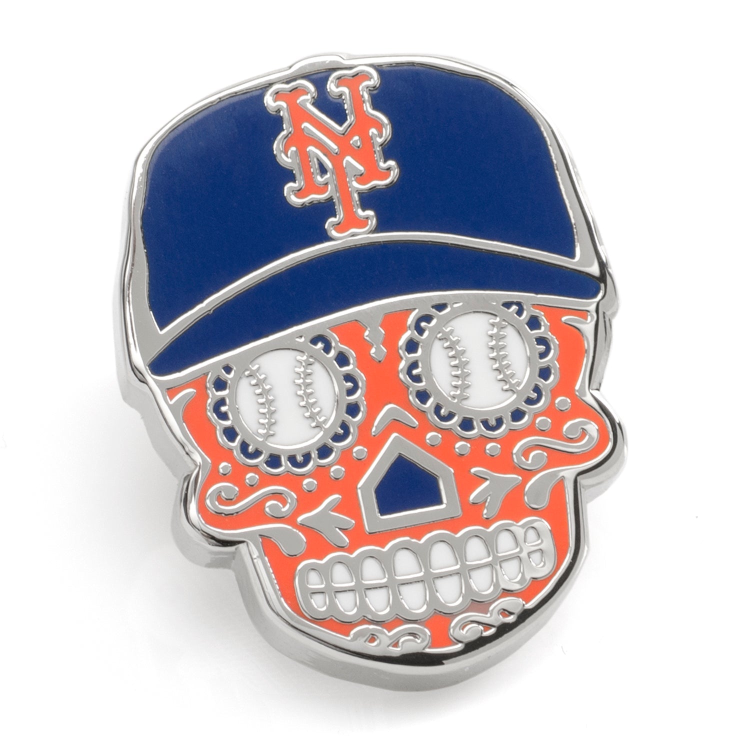 MLB New York Mets Sugar Skull Lapel Pin - My Men's Shop