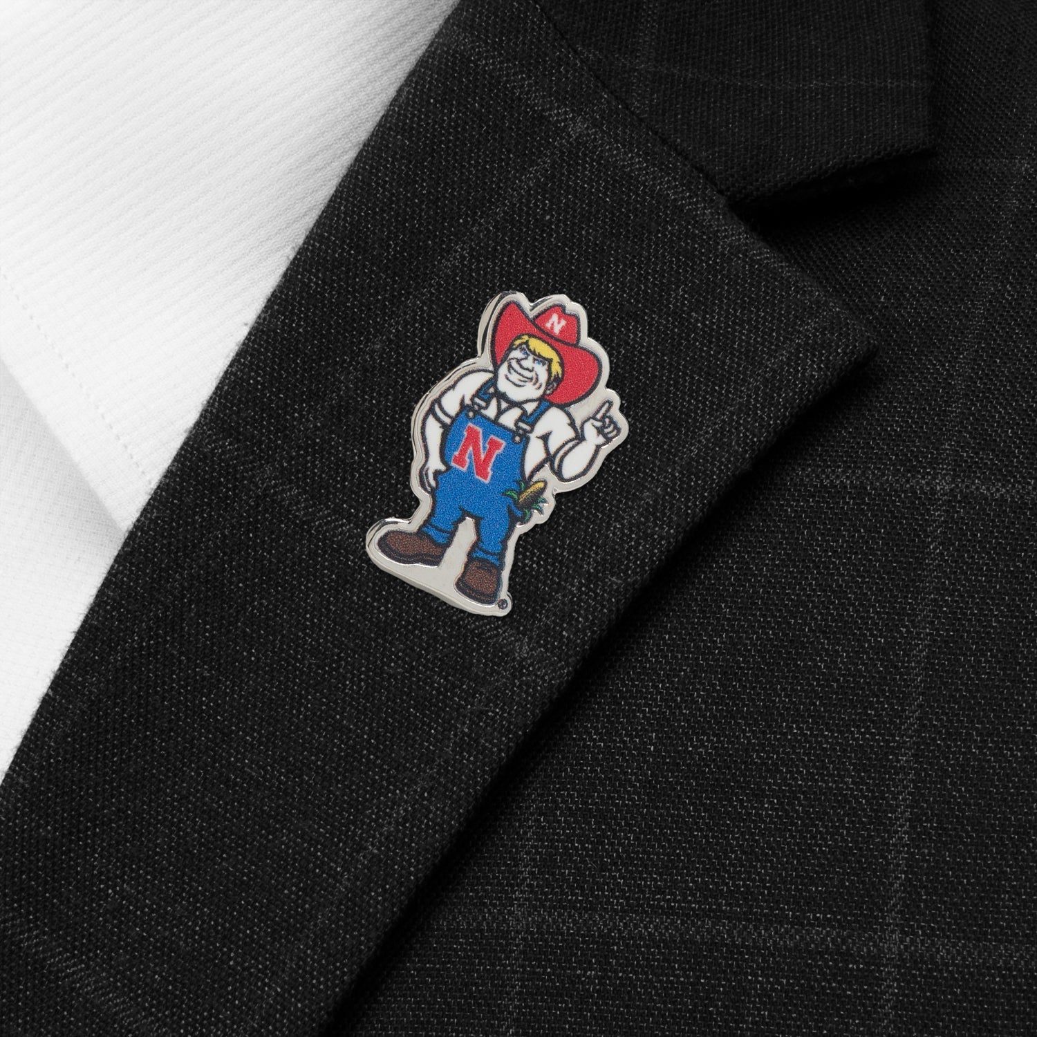 NCAA Nebraska Herbie Husker Mascot Lapel Pin - My Men's Shop