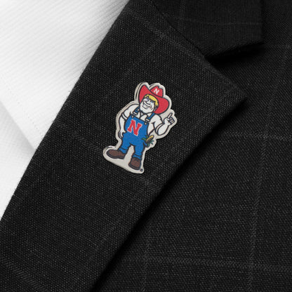 NCAA Nebraska Herbie Husker Mascot Lapel Pin - My Men's Shop