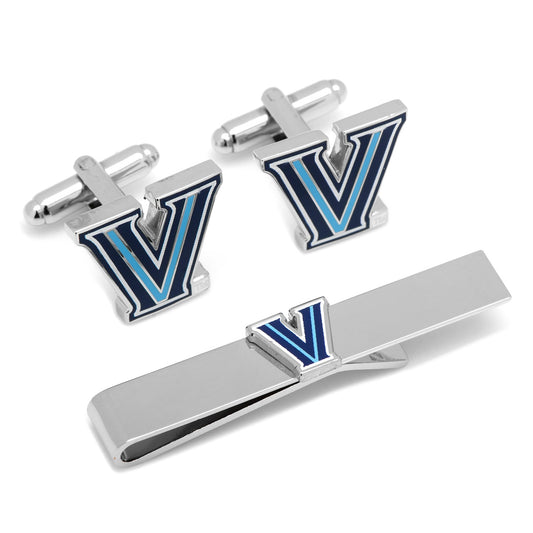 Set de regalo de gemelos y pasador de corbata de la Universidad de Villanova de la NCAA