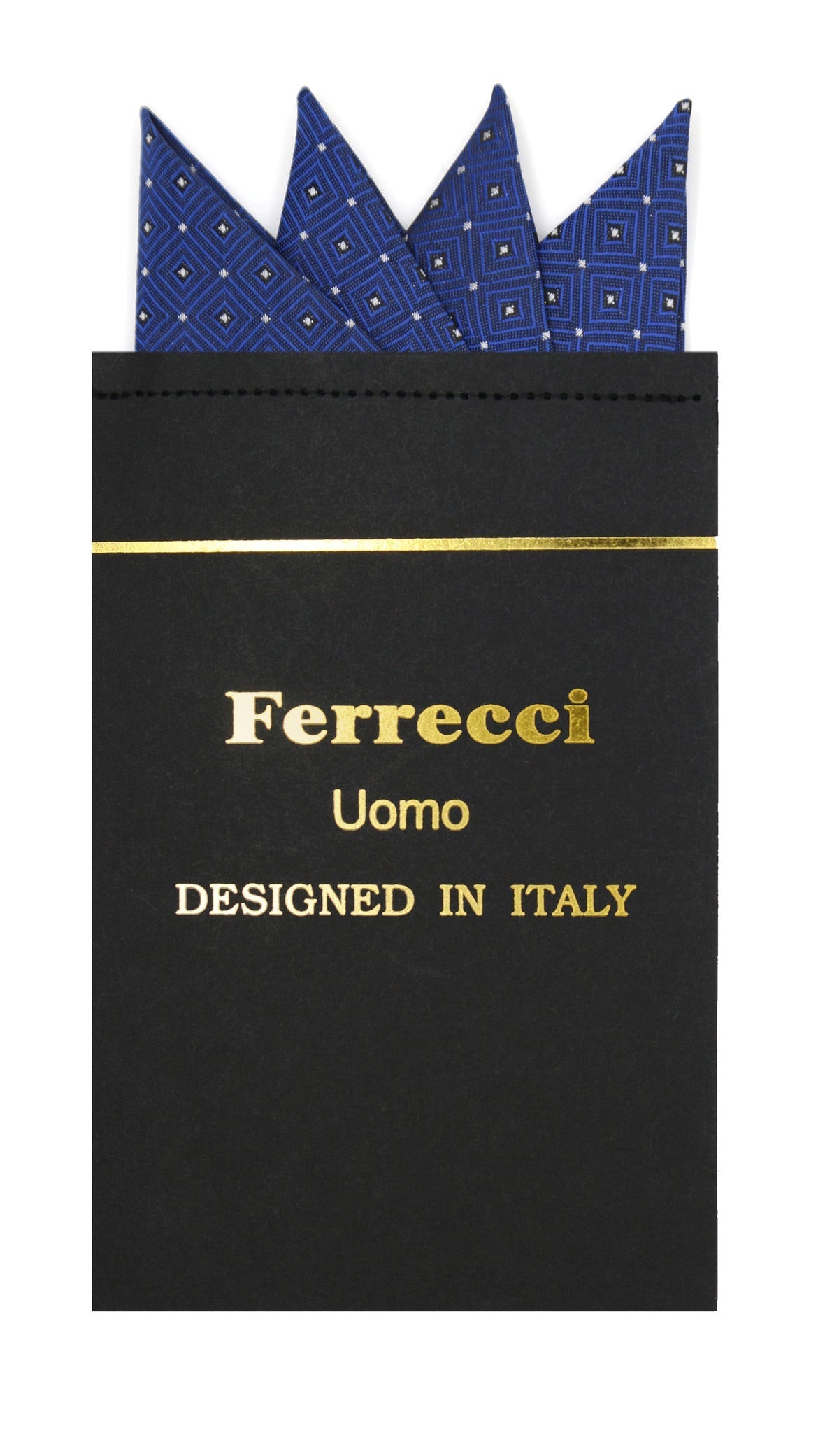 Pre-Folded Microfiber Royal Geometric Handkerchief Pocket Square