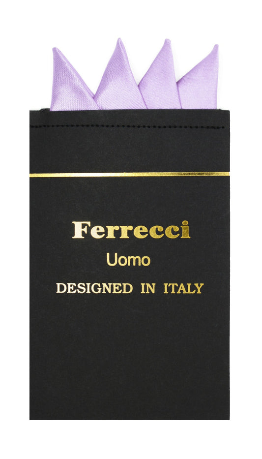 Pre-Folded Microfiber Light Lavender Handkerchief Pocket Square
