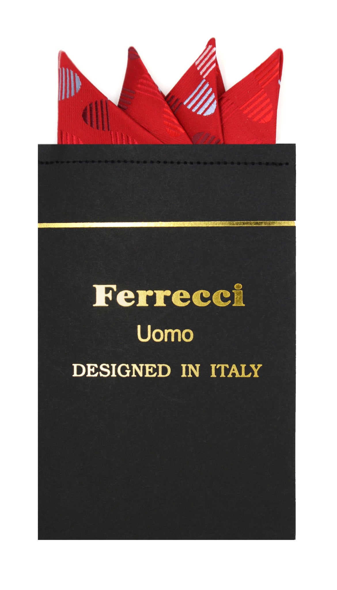Pre-Folded Microfiber Red Polkadot Handkerchief Pocket Square