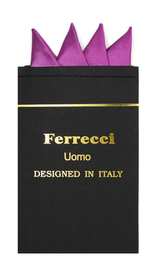 Pre-Folded Microfiber Violet Handkerchief Pocket Square
