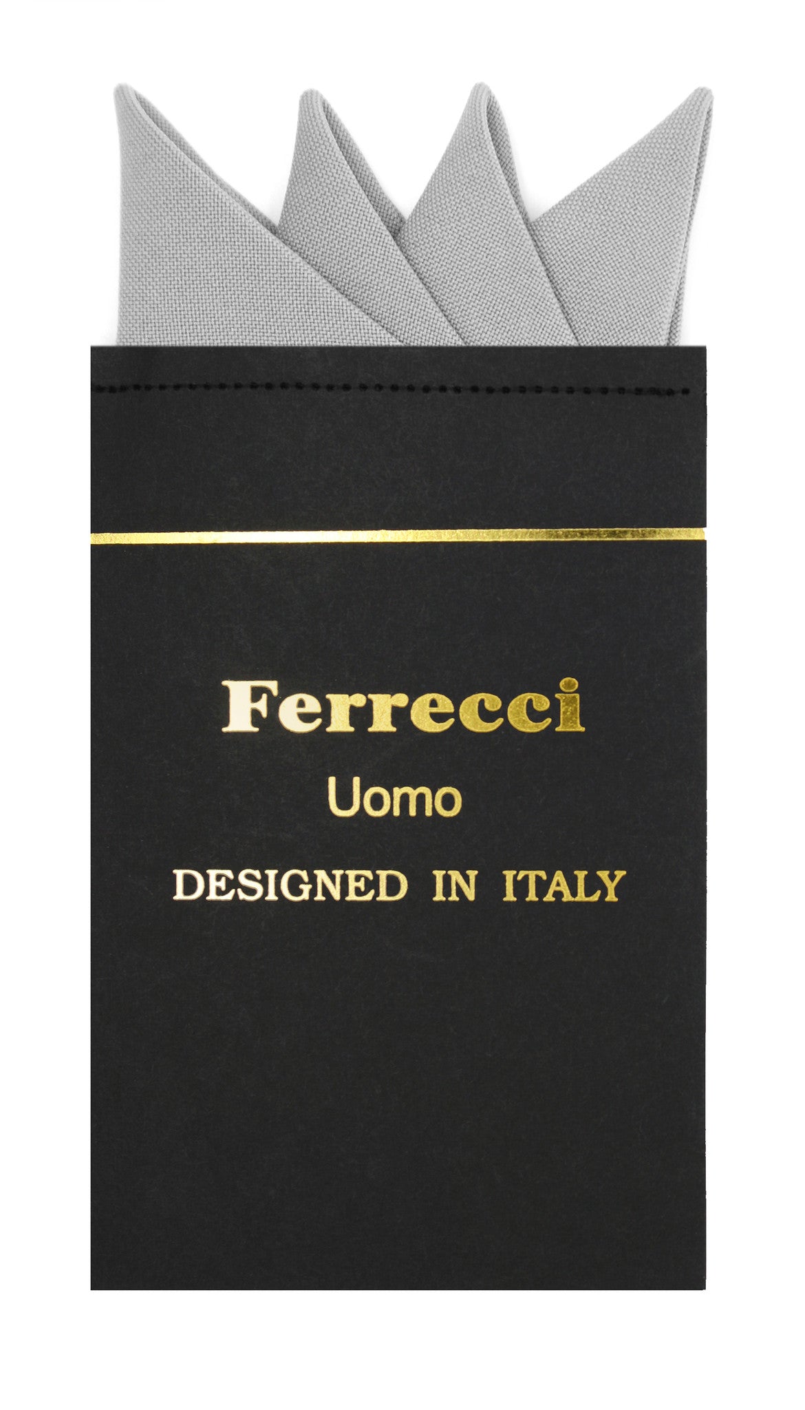 Pre-Folded Microfiber New Silver Handkerchief Pocket Square