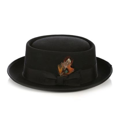 CHARCOAL Wool Pork Pie Hat