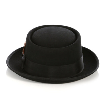 CHARCOAL Wool Pork Pie Hat