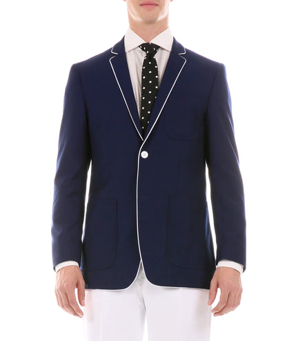 Mens Porter Navy Slim Fit Blazer