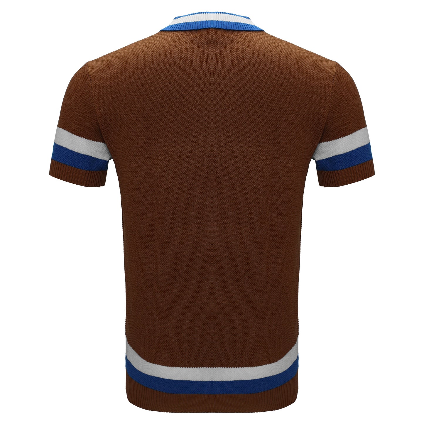 Heritage Stripe Knit Polo KHAKI - My Men's Shop