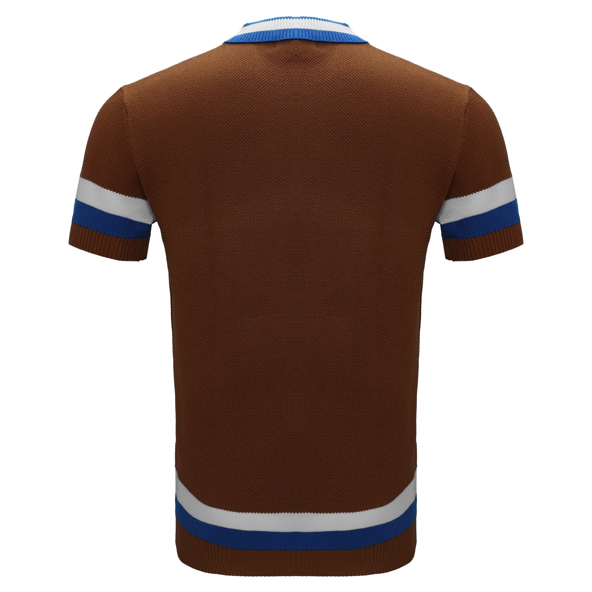 Heritage Stripe Knit Polo KHAKI - My Men's Shop