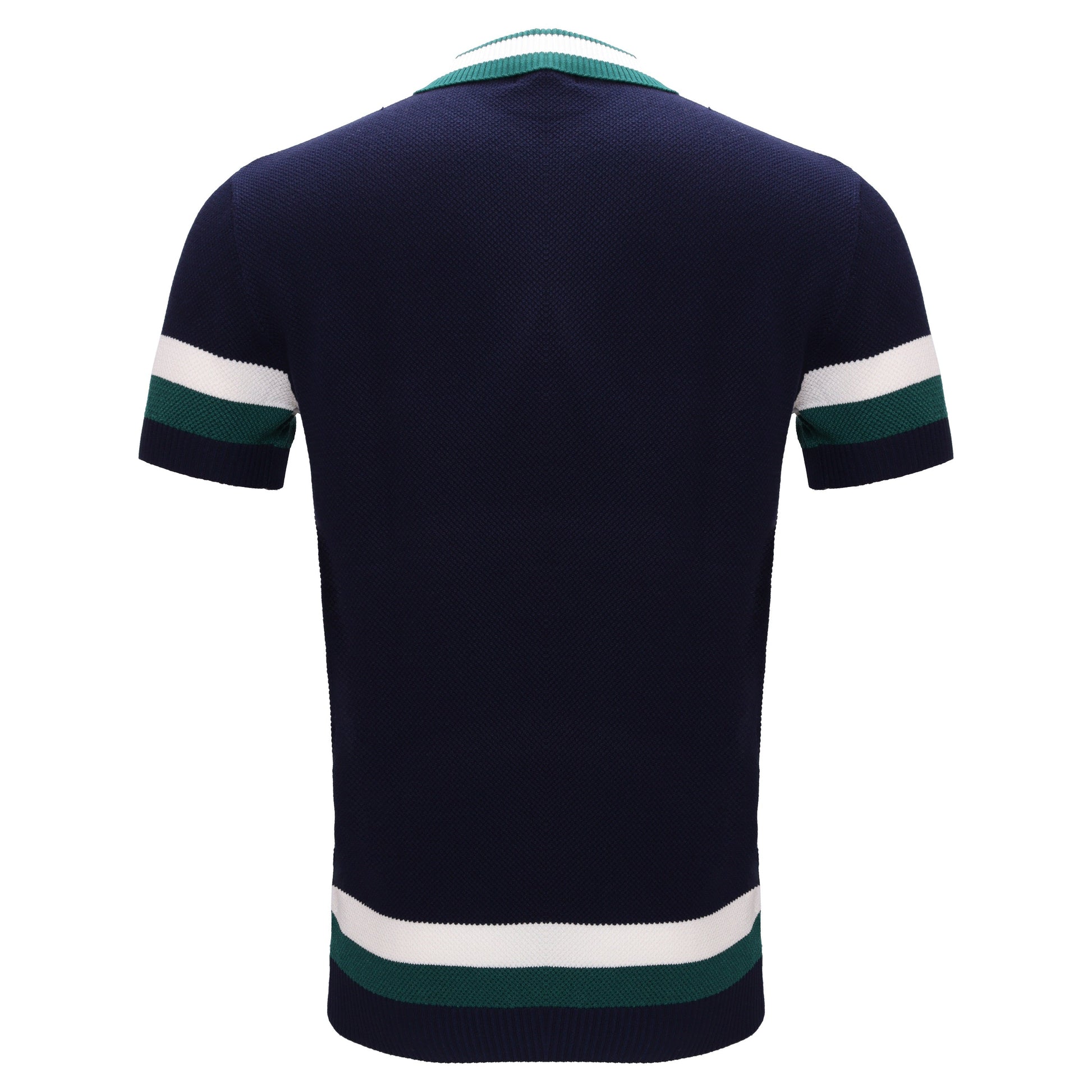 Heritage Stripe Knit Polo NAVY - My Men's Shop