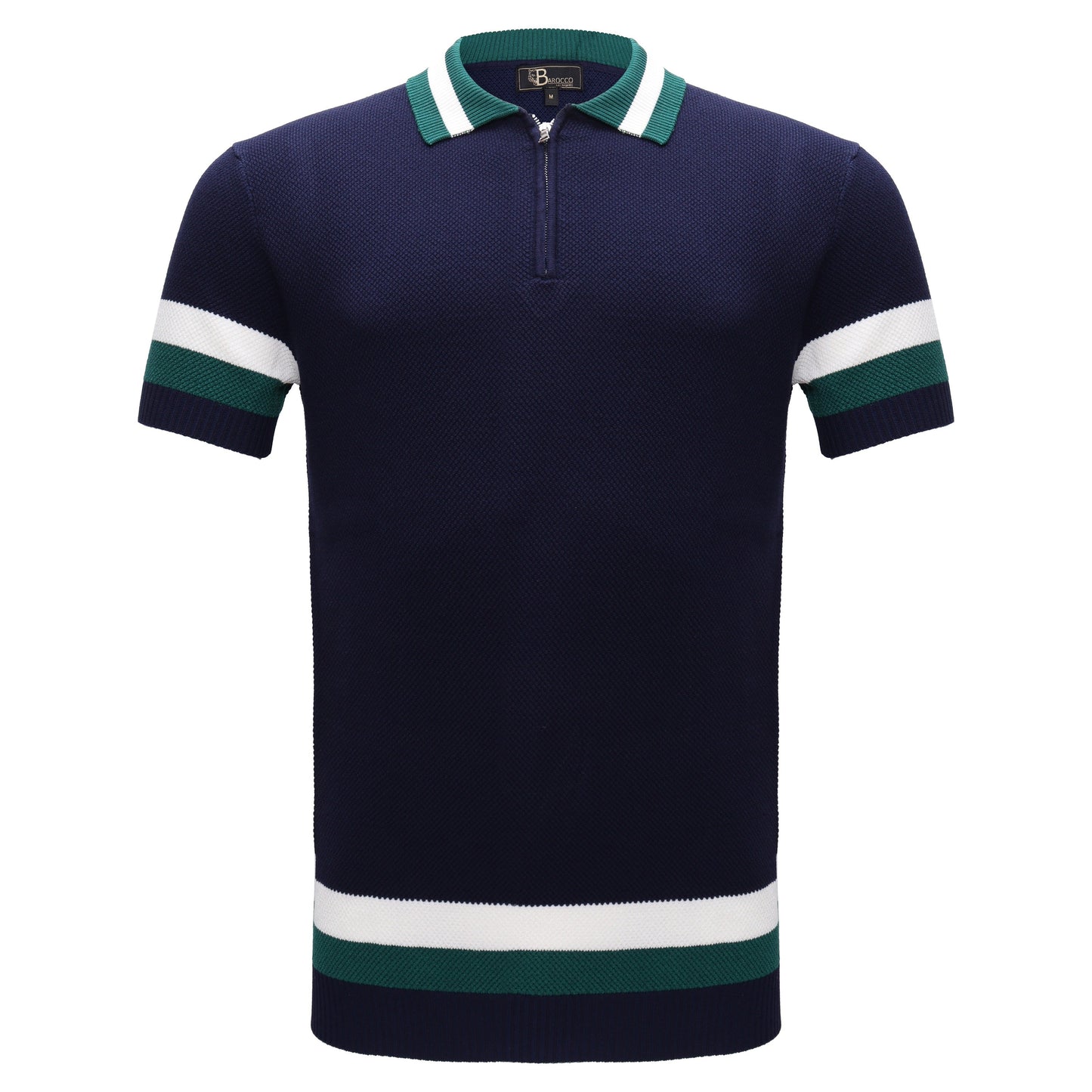 Heritage Stripe Knit Polo NAVY - My Men's Shop