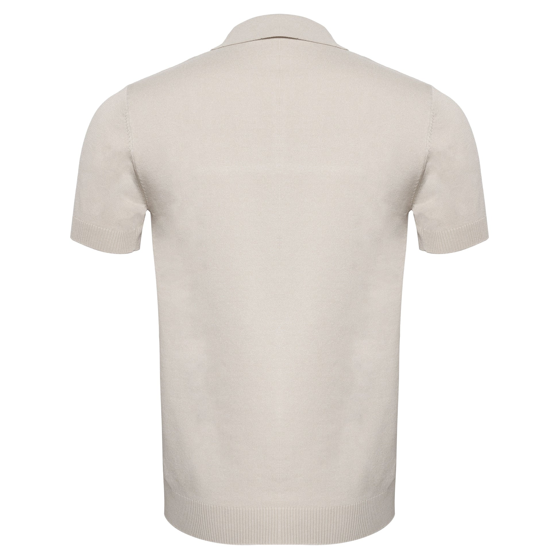 Men's Retro-Inspired Knitted Polo Shirt WHITE/NAVY - My Men's Shop