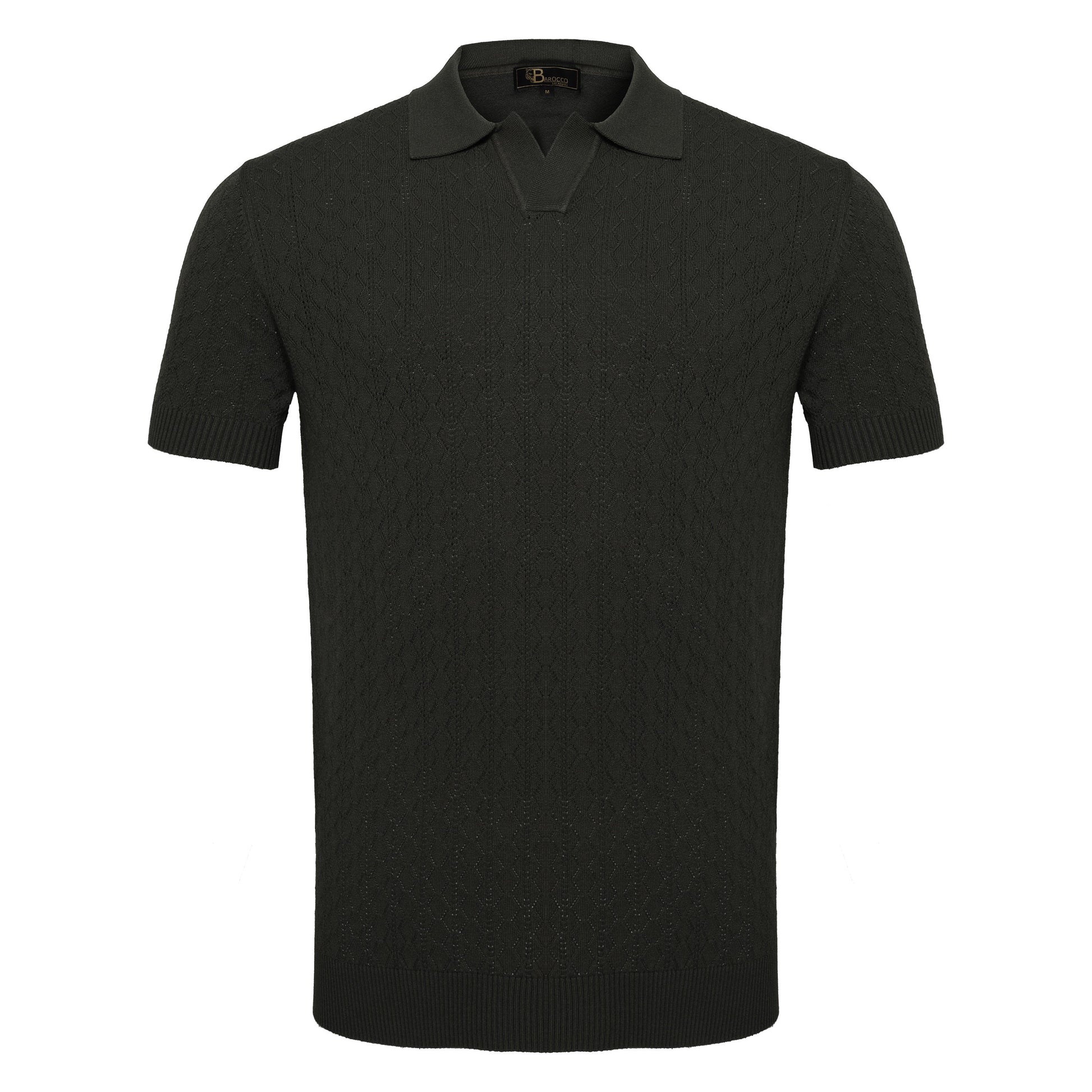 Elevare Knit Polo BLACK - My Men's Shop