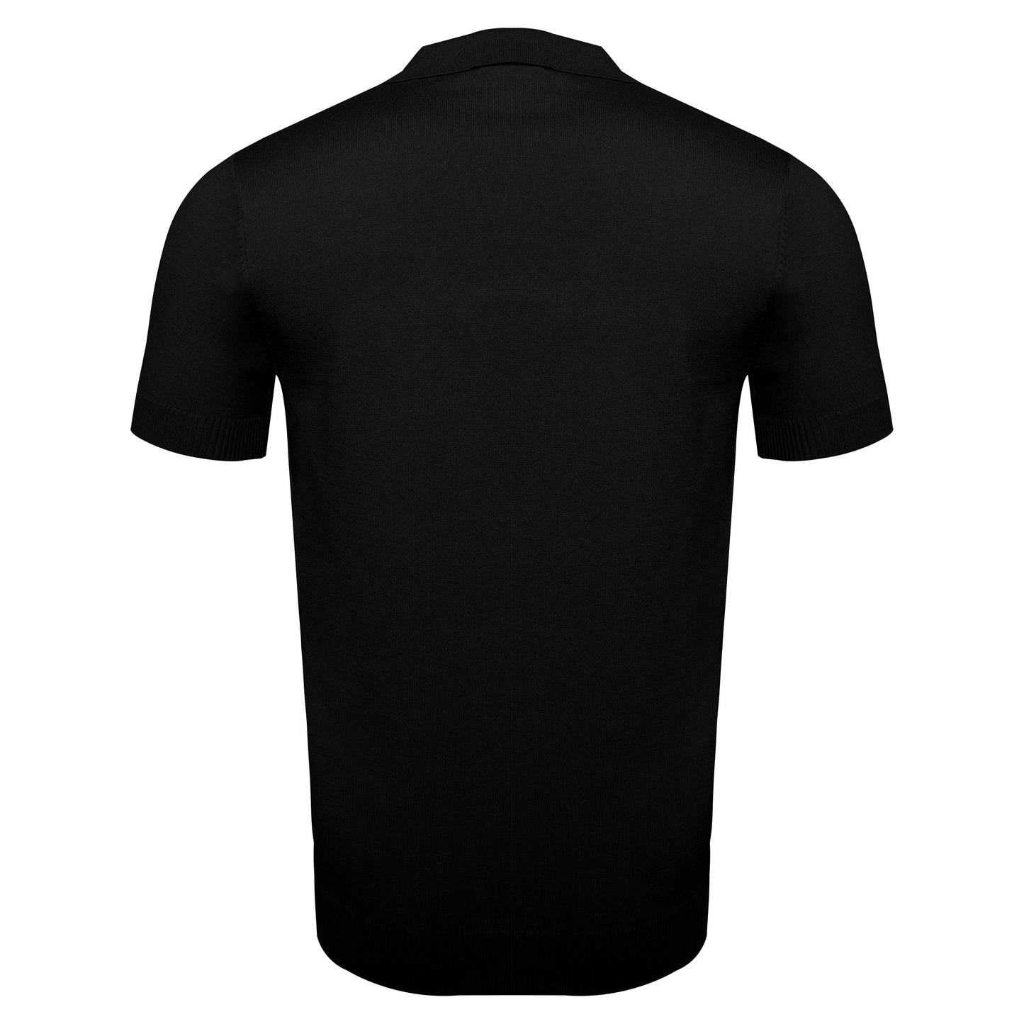 LuxeKnit Polo BLACK