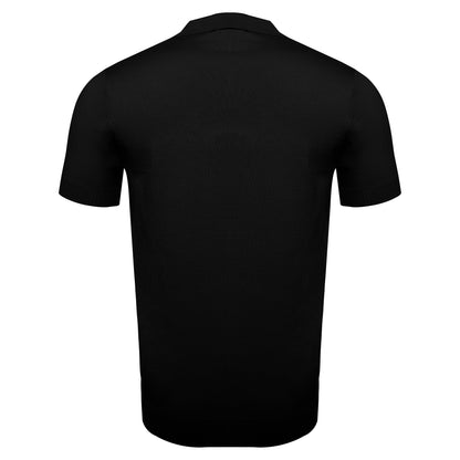 LuxeKnit Polo BLACK