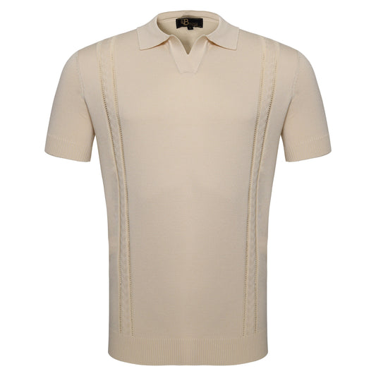 LuxeKnit Polo IVORY - My Men's Shop