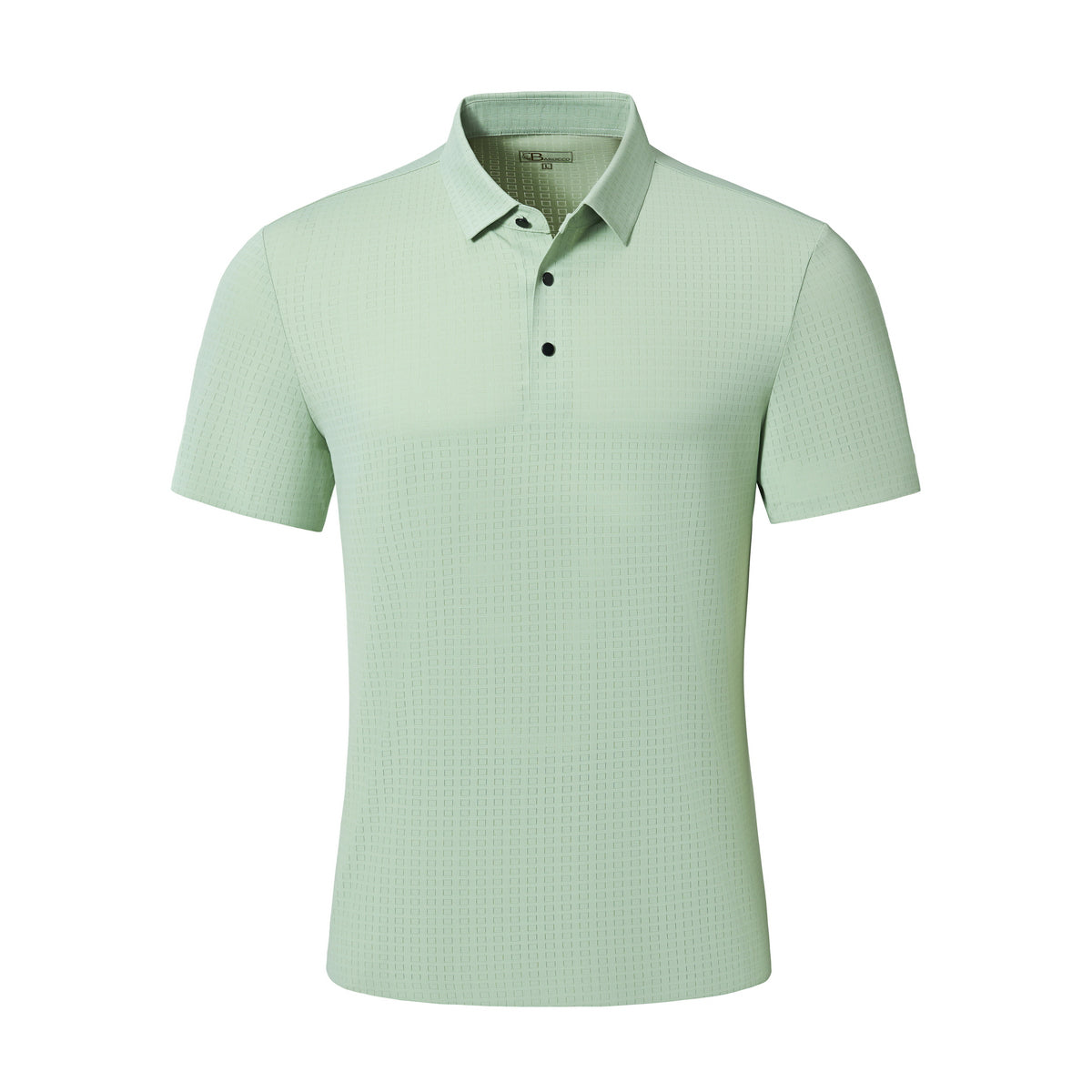Grid Texture Stitchless Polo PISTACHIO - My Men's Shop
