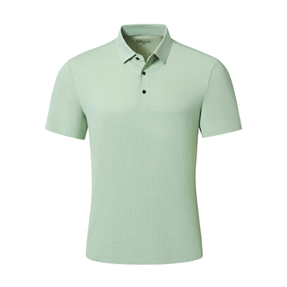 Grid Texture Stitchless Polo PISTACHIO - My Men's Shop